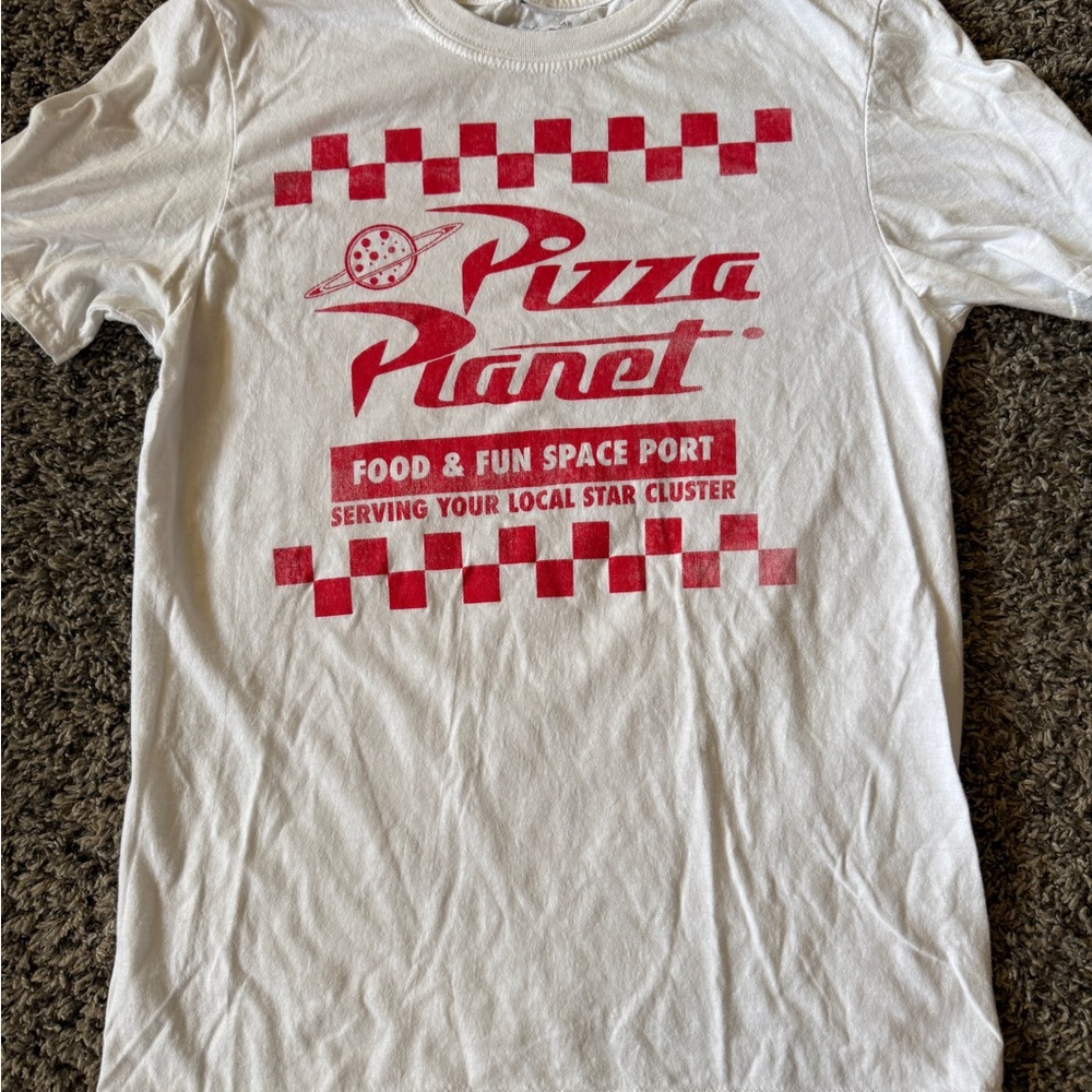 Size Small Women’s Pizza Planet White T-Shirt